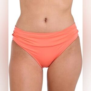 La Blanca Women's Island Goddess Banded Hipster Swimsuit Bottom Sunset Size 8